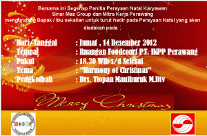 undangan natal sinarmas 2012